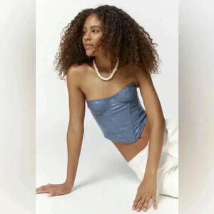 Urban Outfitters Out From Under Osanna Faux Leather Corset Size Medium